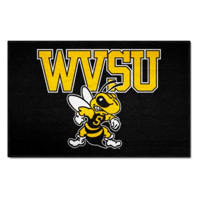 Fan Mats  LLC West Virginia State Yellow Jackets Starter Mat Black