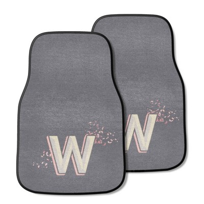 Fan Mats  LLC Washington Nationals 2-pc Carpet Car Mat Set Gray