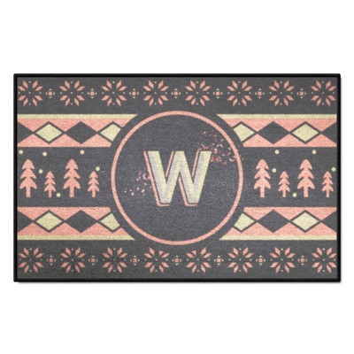 Fan Mats  LLC Washington Nationals Starter Mat Holiday Sweater Gray