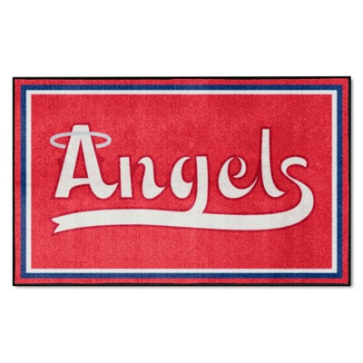 Fan Mats  LLC Los Angeles Angels 4x6 Rug Red