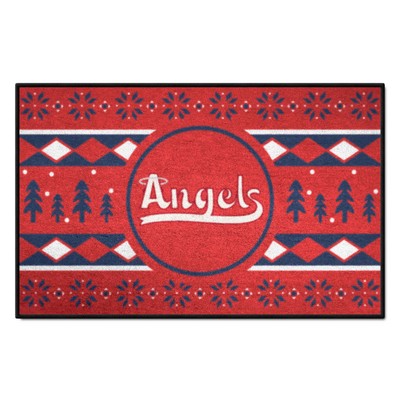 Fan Mats  LLC Los Angeles Angels Starter Mat Holiday Sweater Red