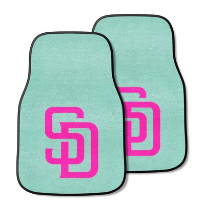 Fan Mats  LLC San Diego Padres 2-pc Carpet Car Mat Set Mint