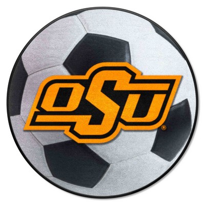 Fan Mats  LLC Oklahoma State Cowboys Soccer Ball Mat White