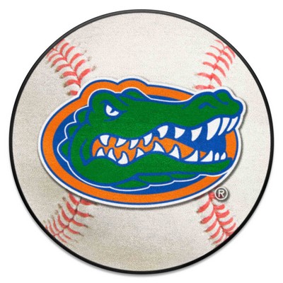 Fan Mats  LLC Florida Gators Baseball Mat White