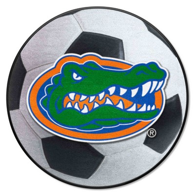 Fan Mats  LLC Florida Gators Soccer Ball Mat White