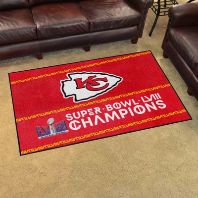 Fan Mats  LLC Kansas City Chiefs 4x6 Rug Red