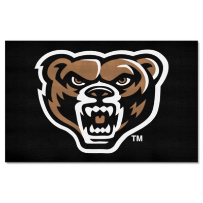 Fan Mats  LLC Oakland Golden Grizzlies Ulti-Mat Black