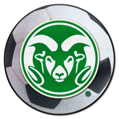 Fan Mats  LLC Colorado State Rams Soccer Ball Mat White