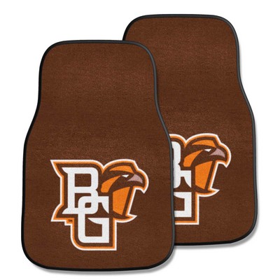 Fan Mats  LLC Bowling Green Falcons 2-pc Carpet Car Mat Set Brown