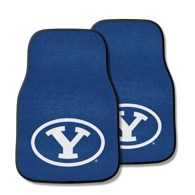 Fan Mats  LLC BYU Cougars 2-pc Carpet Car Mat Set Blue