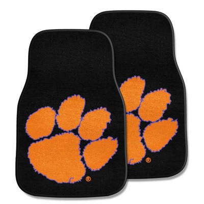 Fan Mats  LLC Clemson Tigers 2-pc Carpet Car Mat Set Black