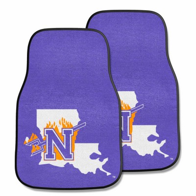 Fan Mats  LLC Northwestern State Demons 2-pc Carpet Car Mat Set Purple