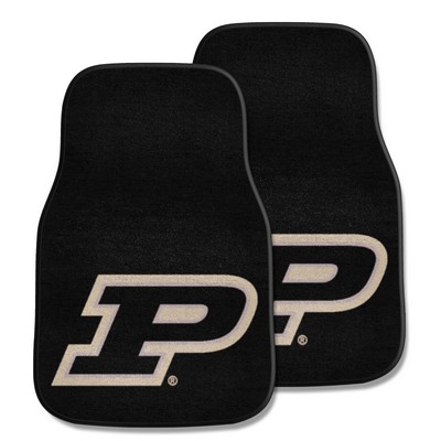 Fan Mats  LLC Purdue Boilermakers 2-pc Carpet Car Mat Set Black