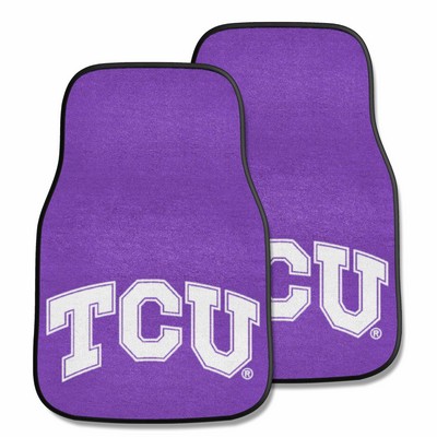 Fan Mats  LLC TCU Horned Frogs 2-pc Carpet Car Mat Set Purple