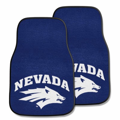 Fan Mats  LLC Nevada Wolfpack 2-pc Carpet Car Mat Set Navy