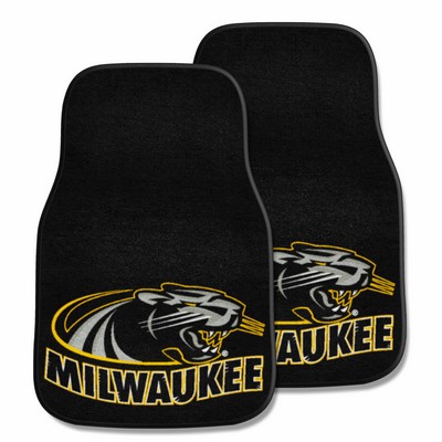 Fan Mats  LLC Wisconsin-Milwaukee Panthers 2-pc Carpet Car Mat Set Black