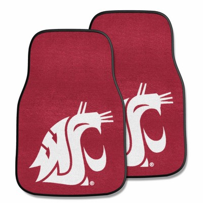 Fan Mats  LLC Washington State Cougars 2-pc Carpet Car Mat Set Red