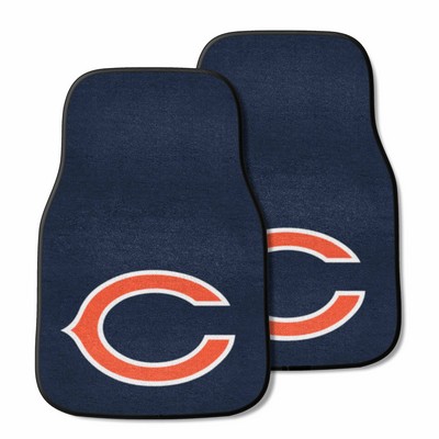 Fan Mats  LLC Chicago Bears 2-pc Carpet Car Mat Set Blue