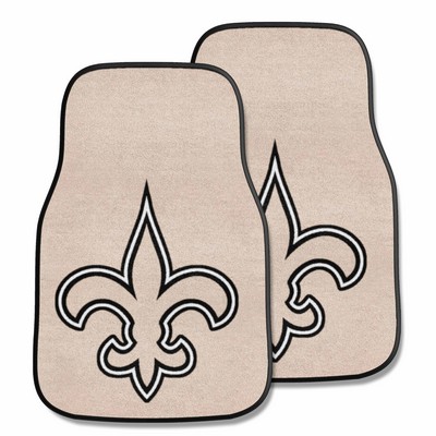 Fan Mats  LLC New Orleans Saints 2-pc Carpet Car Mat Set Black