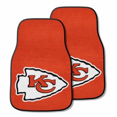 Fan Mats  LLC Kansas City Chiefs 2-pc Carpet Car Mat Set Red