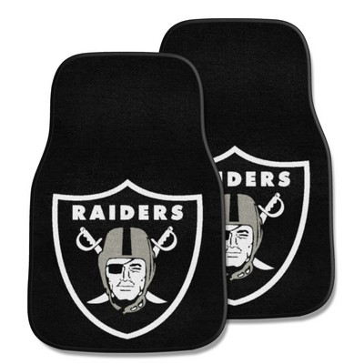 Fan Mats  LLC Las Vegas Raiders 2-pc Carpet Car Mat Set Black