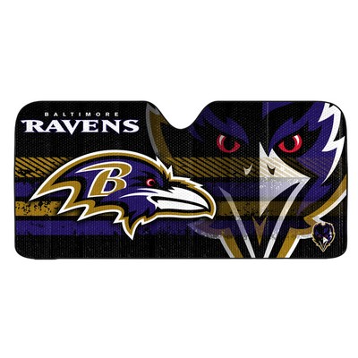 Fan Mats  LLC Baltimore Ravens Auto Shade Black