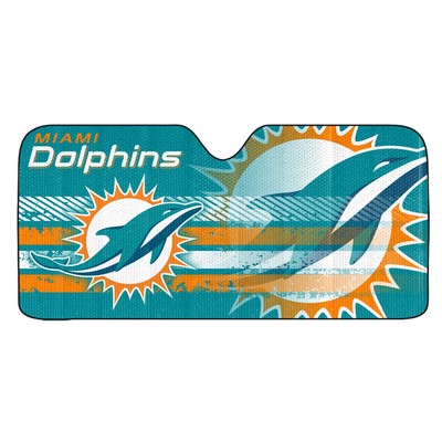 Fan Mats  LLC Miami Dolphins Auto Shade Aqua