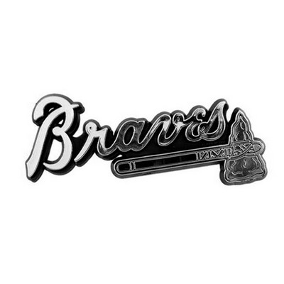 Fan Mats  LLC Atlanta Braves Molded Chrome Emblem Chrome