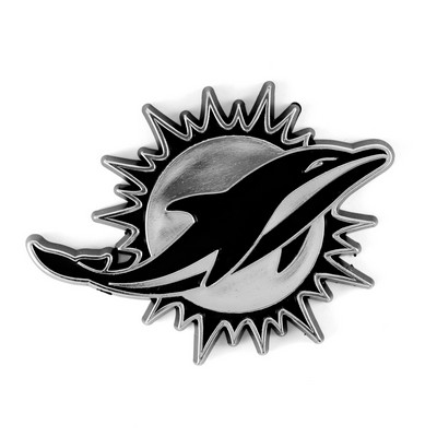 Fan Mats  LLC Miami Dolphins Molded Chrome Emblem Chrome