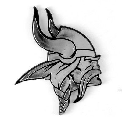 Fan Mats  LLC Minnesota Vikings Molded Chrome Emblem Chrome