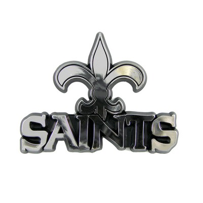 Fan Mats  LLC New Orleans Saints Molded Chrome Emblem Chrome