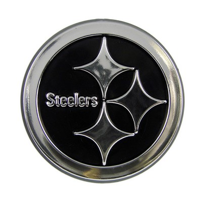 Fan Mats  LLC Pittsburgh Steelers Molded Chrome Emblem Chrome