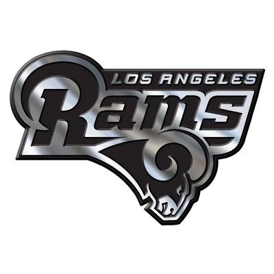 Fan Mats  LLC Los Angeles Rams Molded Chrome Emblem Chrome