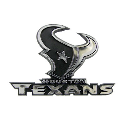 Fan Mats  LLC Houston Texans Molded Chrome Emblem Chrome