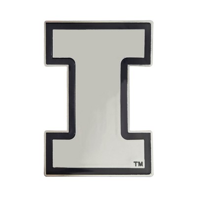 Fan Mats  LLC Illinois Illini Molded Chrome Emblem Chrome