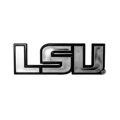 Fan Mats  LLC LSU Tigers Molded Chrome Emblem Chrome