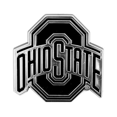 Fan Mats  LLC Ohio State Buckeyes Molded Chrome Emblem Chrome