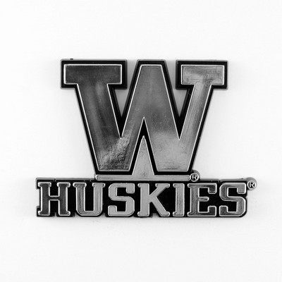 Fan Mats  LLC Washington Huskies Molded Chrome Emblem Chrome