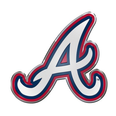 Fan Mats  LLC Atlanta Braves Embossed Color Emblem Red