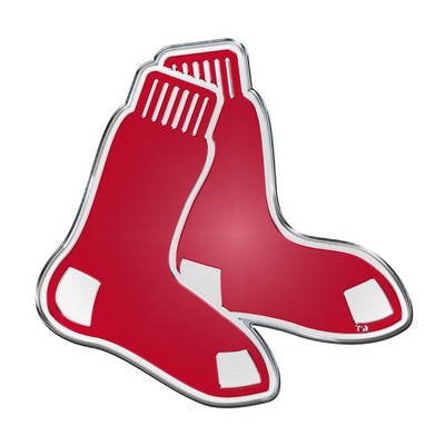 Fan Mats  LLC Boston Red Sox Embossed Color Emblem Red