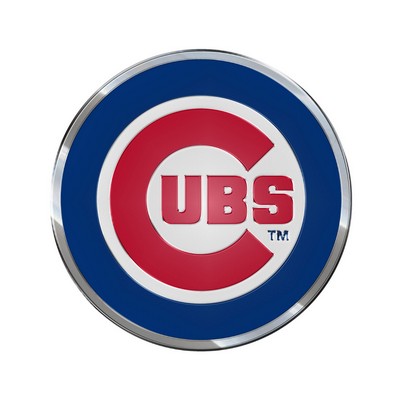 Fan Mats  LLC Chicago Cubs Embossed Color Emblem Blue