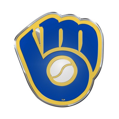 Fan Mats  LLC Milwaukee Brewers Embossed Color Emblem Blue