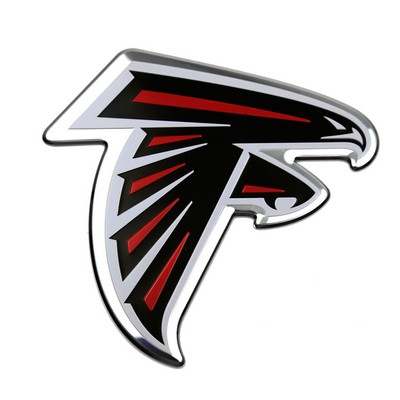 Fan Mats  LLC Atlanta Falcons Embossed Color Emblem Black