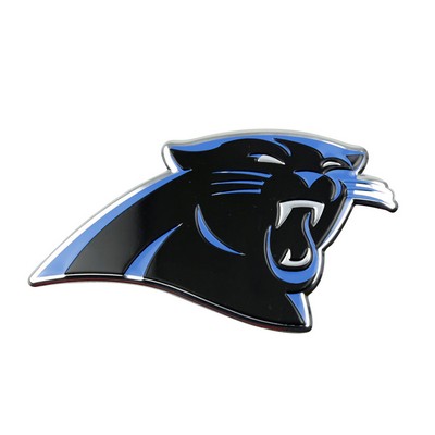 Fan Mats  LLC Carolina Panthers Embossed Color Emblem Black