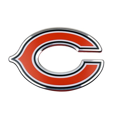 Fan Mats  LLC Chicago Bears Embossed Color Emblem Orange