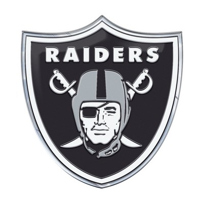 Fan Mats  LLC Las Vegas Raiders Embossed Color Emblem Black