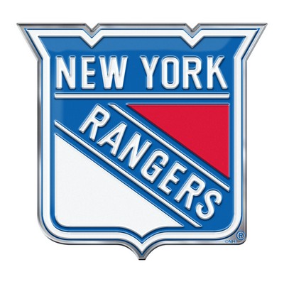 Fan Mats  LLC New York Rangers Embossed Color Emblem Blue, Red