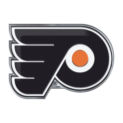 Fan Mats  LLC Philadelphia Flyers Embossed Color Emblem Orange, Black