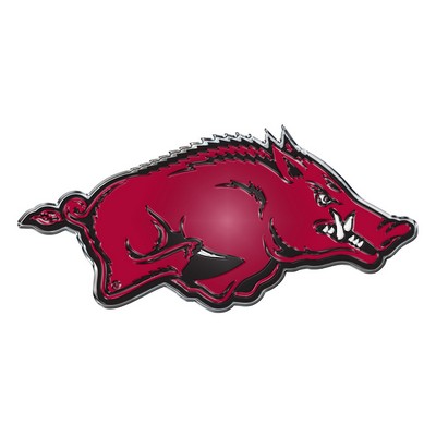 Fan Mats  LLC Arkansas Razorbacks Embossed Color Emblem Cardinal