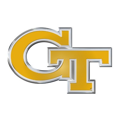 Fan Mats  LLC Georgia Tech Yellow Jackets Embossed Color Emblem Gold